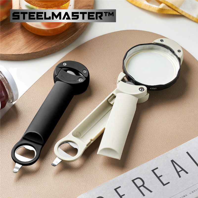 MultiAbreFrascos ajustable de acero inoxidable - SteelMaster™